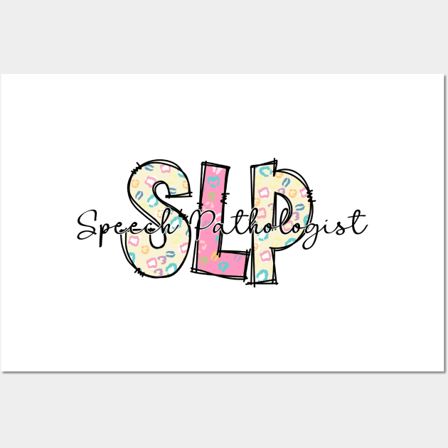 Speech Pathologist Vintage Retro SLP Wall Art by Visual Vibes